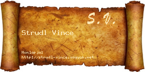 Strudl Vince névjegykártya